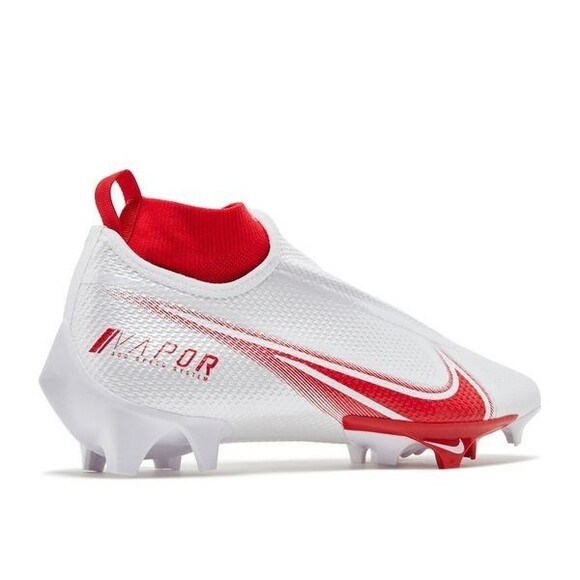 Size 13.5 Nike Vapor Edge Pro 360 White Red Football Cleats AO8277-102